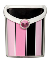 MAGNET BIN, PINK ZEBRA/STRIPE