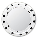 MAGNETIC MIRROR, WHITE/BLACK DOTS