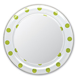 MAGNETIC MIRROR, WHITE/GREEN DOT