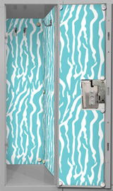 WALLPAPER, WHITE/BLUE AQUA