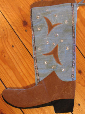 STOCKING, TAN & NAVY