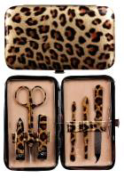 MANICURE SET, GOLD LEOPARD
