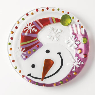 PLATE, SNOWMAN 2