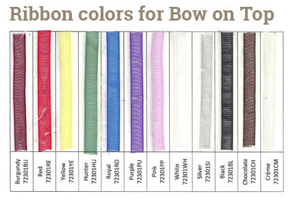 Ribbon colors for Bow on top