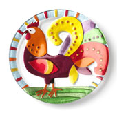 PLATE, ROOSTER