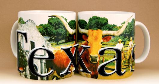 MUG, SCULPTED, STATE OF TEXAS